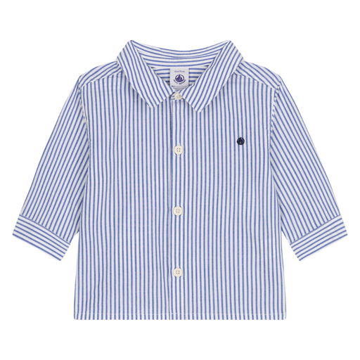 Striped Shirt - 6m to 36m - Gauloise/Marshmallow par Petit Bateau - Petit Bateau | Jourès