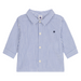 Striped Shirt - 6m to 36m - Gauloise/Marshmallow par Petit Bateau - T-shirts, sweaters & cardigans | Jourès