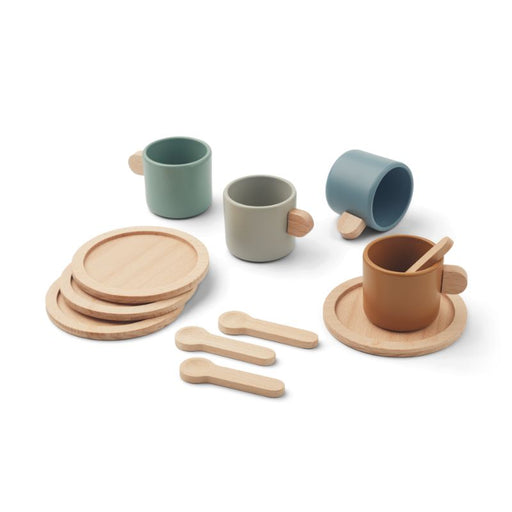 Callum Wooden Play set - Tableware - Blue multi mix par Liewood - Wooden toys | Jourès