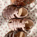 Sandales en cuir Lapinou - Taille 22 à 27 - Poppy par Konges Sløjd - Fleurs en folie  | Jourès