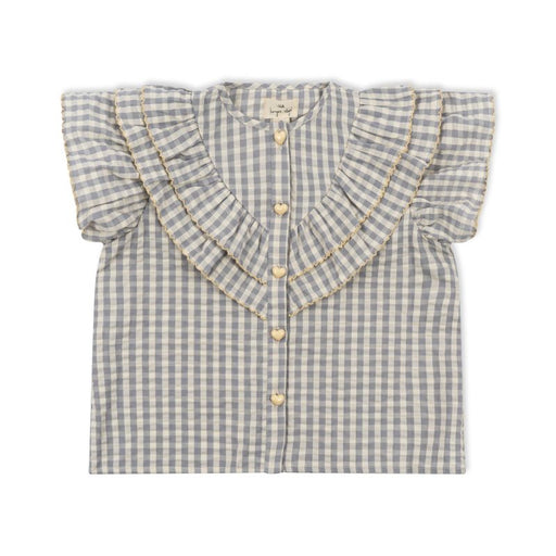 Kim Frill Shirt - 3Y - Sleet Check par Konges Sløjd - T-shirts, sweaters & cardigans | Jourès