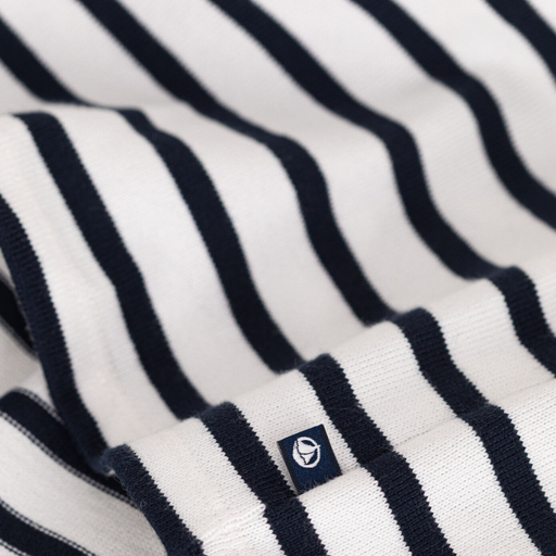 Striped Dress - 6m to 36m - Smoking / Marshmallow par Petit Bateau - Clothing | Jourès
