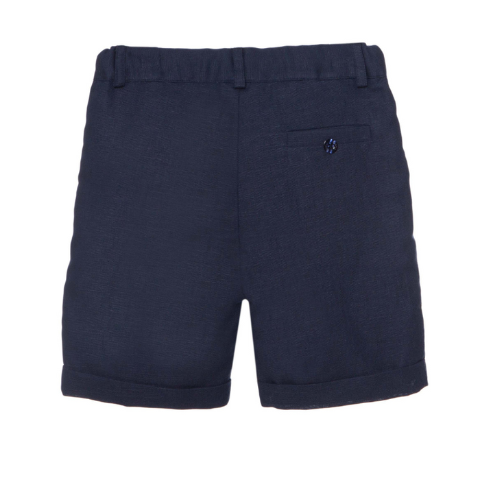 Linen Shorts - 2Y to 6Y - Navy par Patachou - Holidays | Jourès