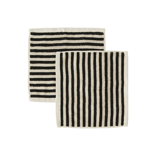 Raita Wash Cloth - Pack of 2 - Clay / Black par OYOY Living Design - OYOY Mini | Jourès