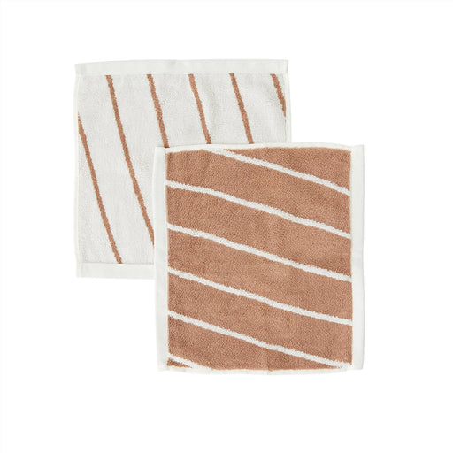 Raita Wash Cloth - Pack of 2 - Cloud / Caramel par OYOY Living Design - The Canada Day Sale - 15% Off Storewide* | Jourès