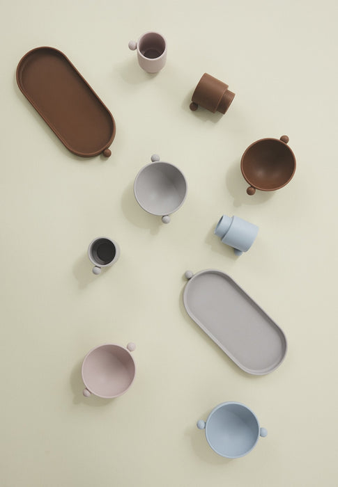 Tiny Inka Cup - Set of 2 - Dusty Blue / Clay par OYOY Living Design - Nouveautés  | Jourès