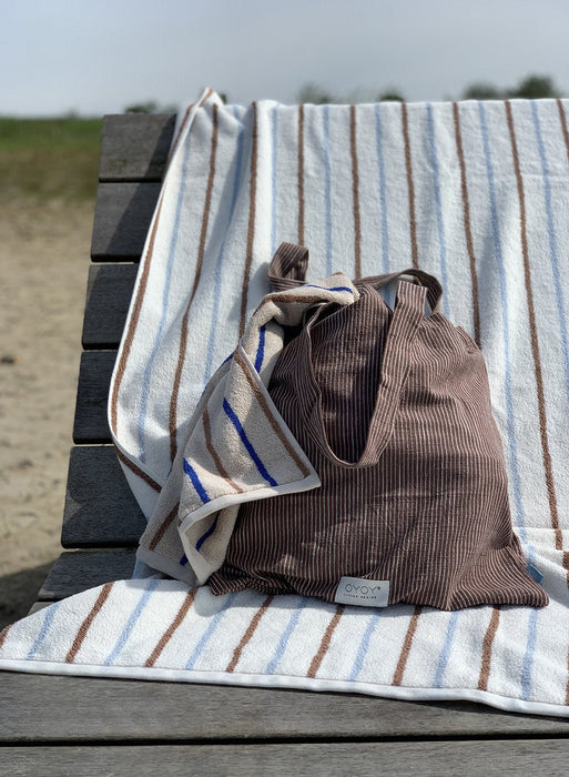 Raita Towel - 70x140 cm - Caramel / Ice Blue par OYOY Living Design - OYOY Mini | Jourès