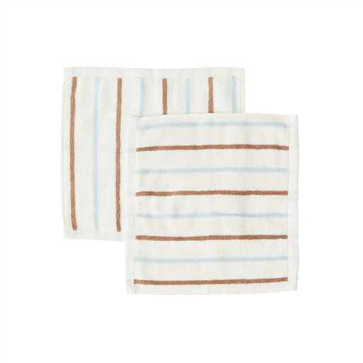 Raita Wash Cloth - Pack of 2 - Caramel / Ice Blue par OYOY Living Design - OYOY Mini | Jourès