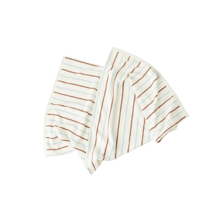 Raita Towel - 50x100 cm - Caramel / Ice Blue par OYOY Living Design - OYOY Mini | Jourès