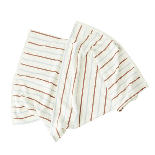 Raita Towel - 100x150 cm - Caramel / Ice Blue par OYOY Living Design - Gifts $100 and more | Jourès