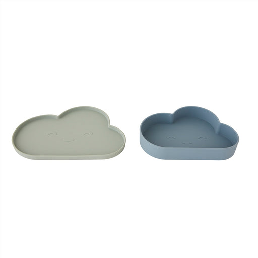 Chloe Cloud Plate & Bowl - Tourmaline / Pale mint par OYOY Living Design - OYOY Mini | Jourès