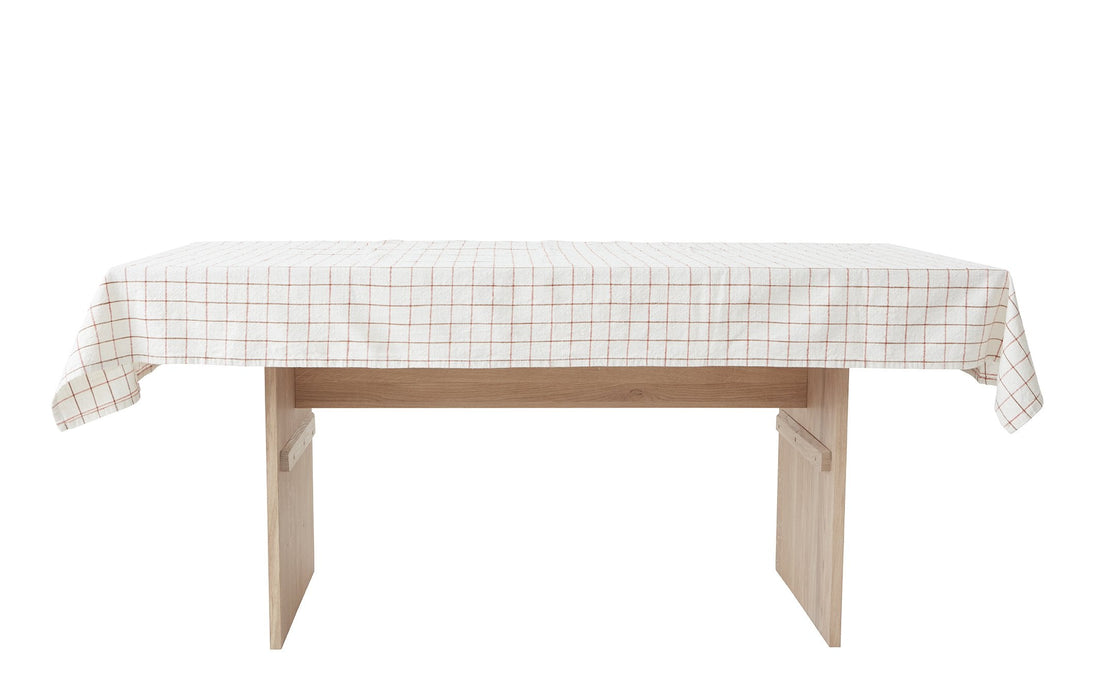 Grid Tablecloth Offwhite / Red - 200x140 cm par OYOY Living Design - Gifts $100 and more | Jourès