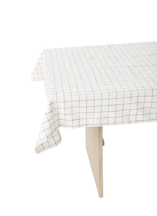 Grid Tablecloth Offwhite / Red - 260x140 cm par OYOY Living Design - $100 et plus | Jourès