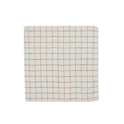 Grid Slub Napkin Offwhite - Pack of 2 - H45 x W45 cm par OYOY Living Design - OYOY Mini | Jourès