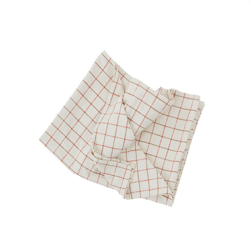 Grid Tablecloth Offwhite / Red - 200x140 cm par OYOY Living Design - Gifts $100 and more | Jourès