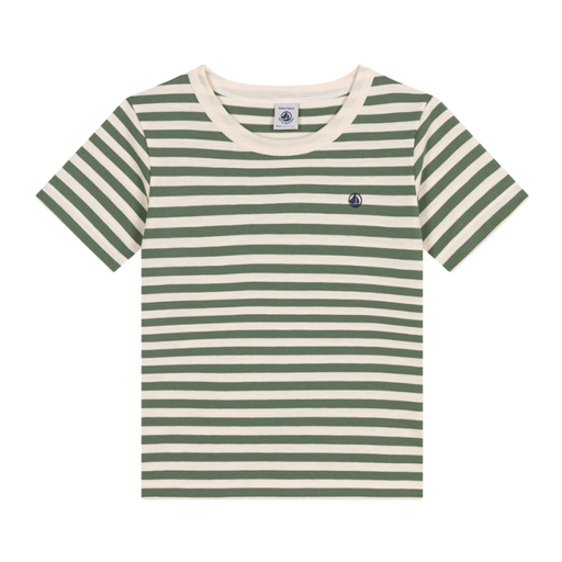 T-Shirt - 3Y to 6Y - Green Stripes par Petit Bateau - Clothing | Jourès