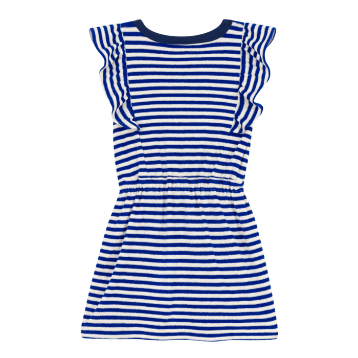 Summer Dress - 3Y to 5Y - Blue / Avalanche Stripes par Petit Bateau - The Sun Collection | Jourès