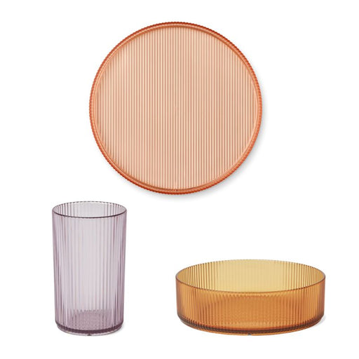Kain dinnerware set - Misty / Lilac mix par Liewood - Plates & Bowls | Jourès