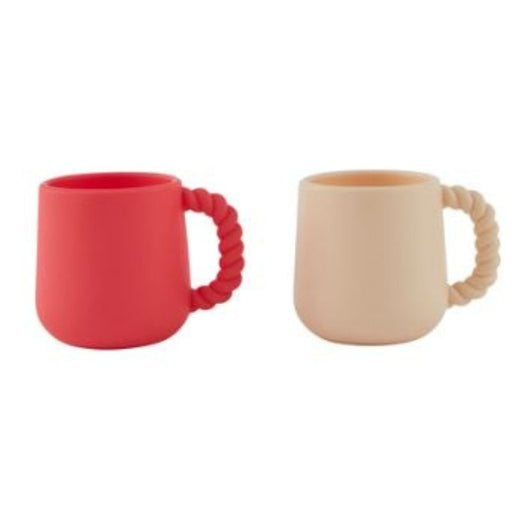 Mellow Cup - Ens. de 2 - Rouge cerise / Vanille par OYOY Living Design - OYOY MINI - Maison | Jourès