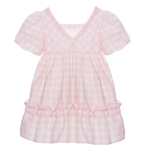 Liberty Dress - 2y to 6y - Pink Vichy par Patachou - Clothing | Jourès