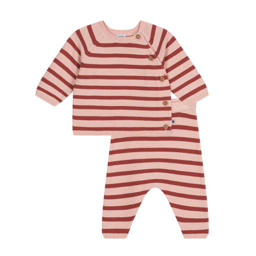 Coton Set - 3m to 18m - 2-pces - Saline / Stripes par Petit Bateau - Gifts $100 and more | Jourès