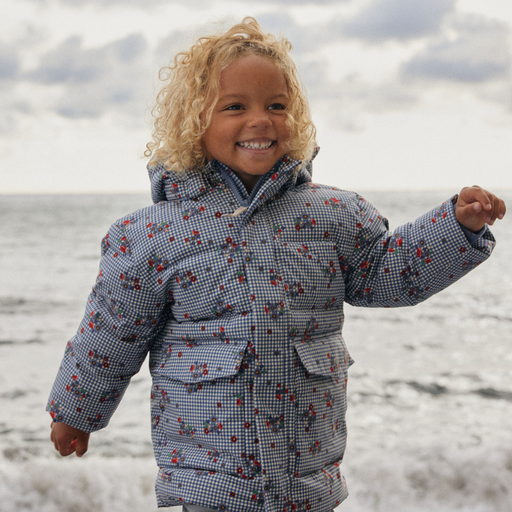 Nutti Winter Jacket - 2Y to 4Y - Blossom Check par Konges Sløjd - The Flower Collection | Jourès
