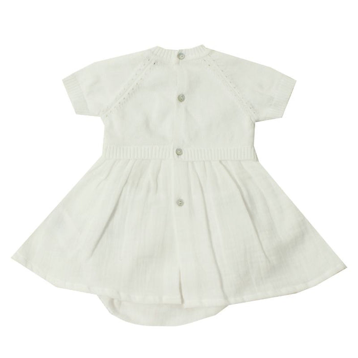 Newborn Dress and Bloomer - 1m to 12m - White par Dr.Kid - Baby Shower Gifts | Jourès