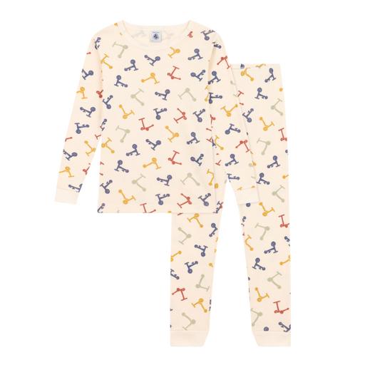 Organic Cotton 2-pce Pyjamas - 2Y to 6Y - Scooter par Petit Bateau - Pajamas, Baby Gowns & Sleeping Bags | Jourès