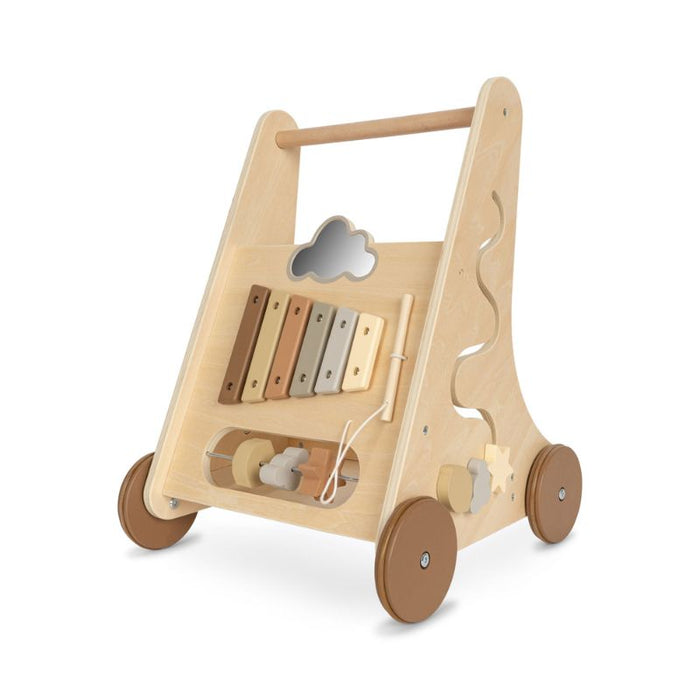 Chariot sur roulettes en bois - Naturel par Konges Sløjd - Jouets pour bébé | Jourès