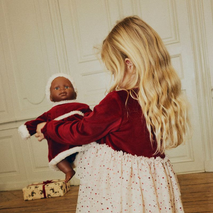 christmas dress with matching doll dress Sinhoon Mommy and Me Outfits Mother Daughter Christmas Matching Dress Long Sleeve Plaid New Year Clothes (Mom,XXL)