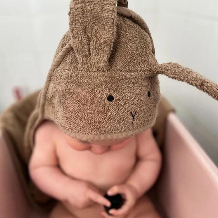 Albert Hooded Towel - Rabbit / Oat par Liewood - Bathroom | Jourès