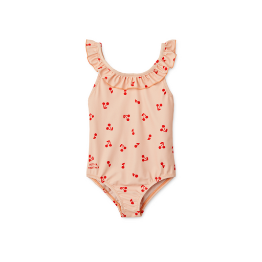 Kallie Printed Swimsuit - 2Y to 5Y - Cherry / Apple Blossom par Liewood - Swimsuits & Sun Hats | Jourès