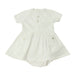 Newborn Dress and Bloomer - 1m to 12m - White par Dr.Kid - The Flower Collection | Jourès