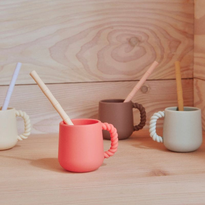 Paille bambou en silicone - Ens. de 6 - Couleurs froides par OYOY Living Design - OYOY MINI - OYOY Mini | Jourès