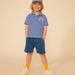 Polo Shirt - 3Y to 6Y - Blue / Avalanche Stripes par Petit Bateau - Vêtements | Jourès