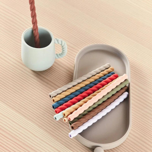 Mellow Silicone Straw - Pack of 6 - Warm colors par OYOY Living Design - OYOY MINI - Products | Jourès