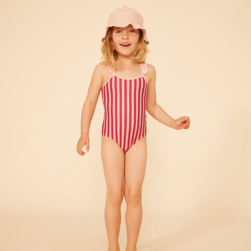 Bathing Suit - 4Y to 6Y - Red Stripes par Petit Bateau - Swimsuits & Swim vests | Jourès