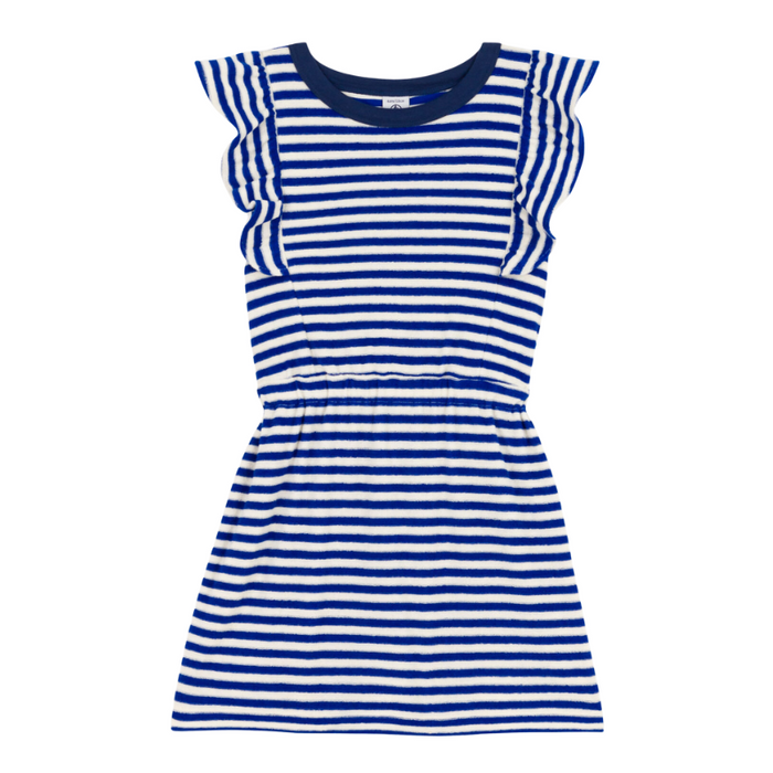 Summer Dress - 3Y to 5Y - Blue / Avalanche Stripes par Petit Bateau - Special Occasions | Jourès