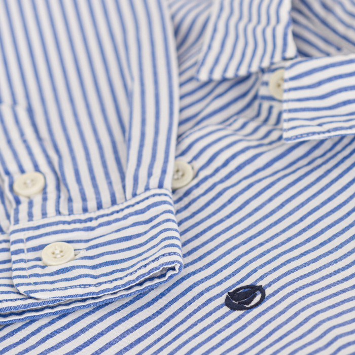 Striped Shirt - 4Y to 6Y - Gauloise/Marshmallow par Petit Bateau - Clothing | Jourès
