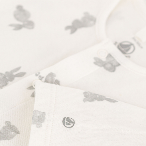 Pyjamas en coton Dors-bien - 1m à 6m - Lapins par Petit Bateau - L'heure du dodo | Jourès