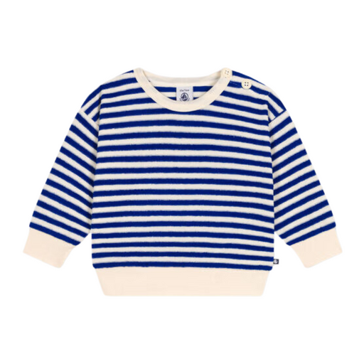Long-Sleeves Shirt - 6m to 36m - Marinière - Blue par Petit Bateau - Petit Bateau | Jourès