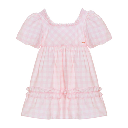 Liberty Dress - 2y to 6y - Pink Vichy par Patachou - Clothing | Jourès