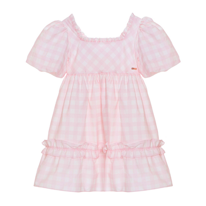 Liberty Dress - 2y to 6y - Pink Vichy par Patachou - Dresses | Jourès