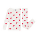 Organic Cotton 2-pce Pyjamas - 2Y to 6Y - Hearts par Petit Bateau - Love collection | Jourès