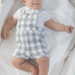 Newborn romper set - 3m to 12m - Grey check par Patachou - Holidays | Jourès