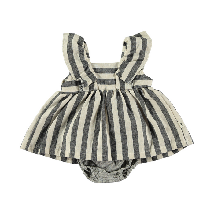 Dress and bloomer - 3m to 12m - Stripes par Petit Indi - The Flower Collection | Jourès
