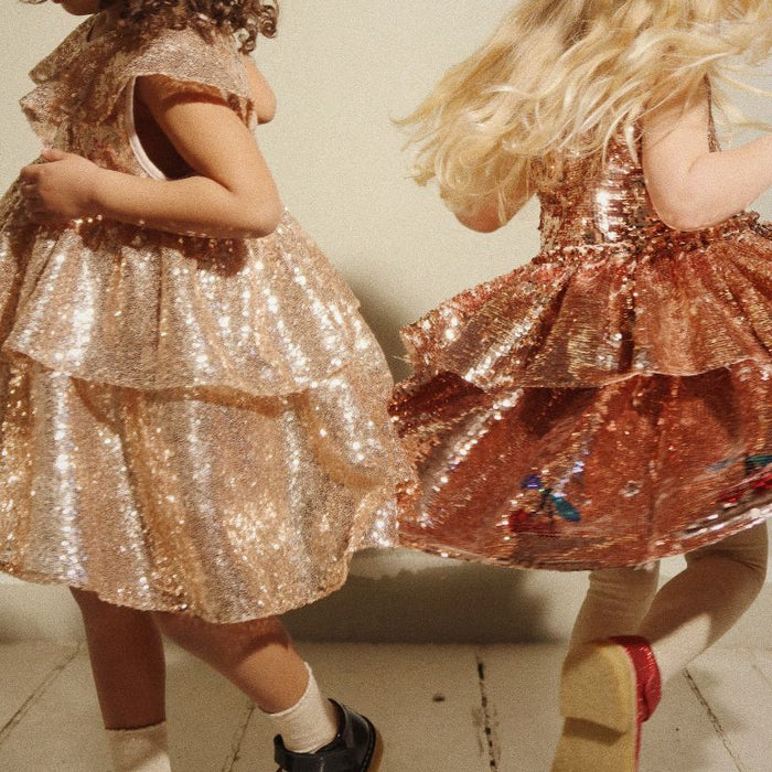 Starla Sequin Dress - 2y to 6y - Gold Blush par Konges Sløjd - Gifts $100 and more | Jourès