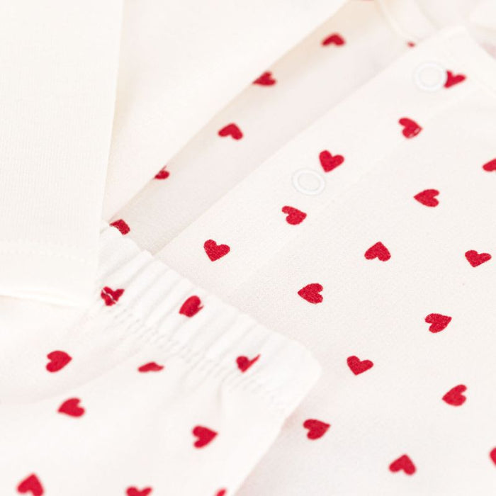 Cotton set - 6m to 18m - Pack of 3 - Hearts par Petit Bateau - The Love Collection | Jourès