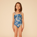 Onepiece Swimsuit - 3Y to 6Y - Blue / Cherry Blossom par Petit Bateau - The Flower Collection | Jourès