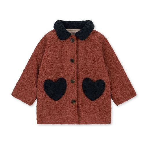 Calin heart coat - 18m to 4Y - Canyon Rose par Konges Sløjd - The Love Collection | Jourès